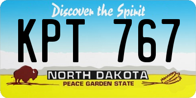 ND license plate KPT767