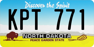 ND license plate KPT771