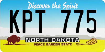 ND license plate KPT775