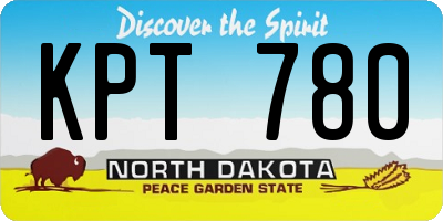 ND license plate KPT780