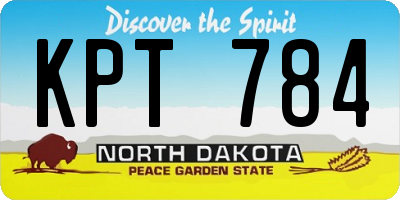 ND license plate KPT784