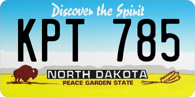 ND license plate KPT785