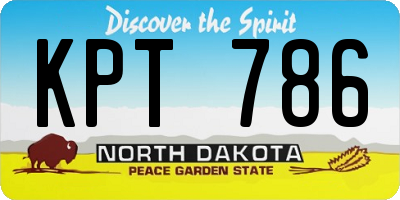 ND license plate KPT786