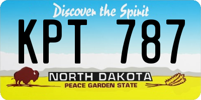 ND license plate KPT787