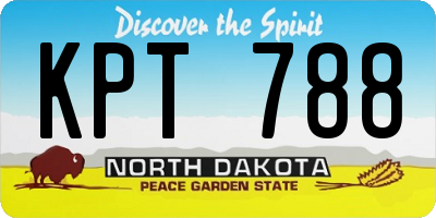 ND license plate KPT788