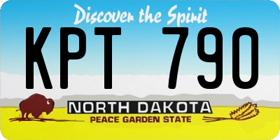 ND license plate KPT790