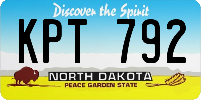 ND license plate KPT792