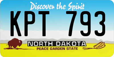 ND license plate KPT793