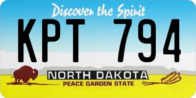 ND license plate KPT794