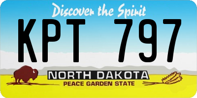 ND license plate KPT797