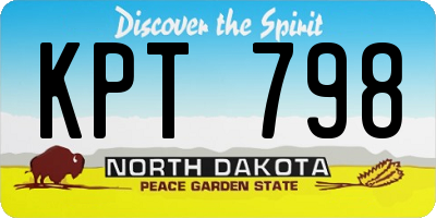 ND license plate KPT798