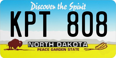 ND license plate KPT808