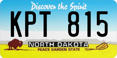 ND license plate KPT815