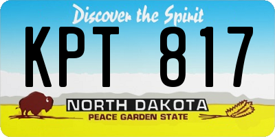 ND license plate KPT817