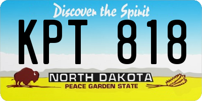 ND license plate KPT818