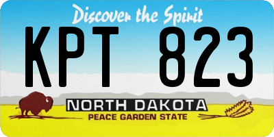 ND license plate KPT823