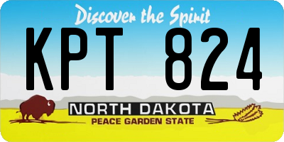 ND license plate KPT824