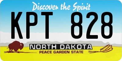 ND license plate KPT828