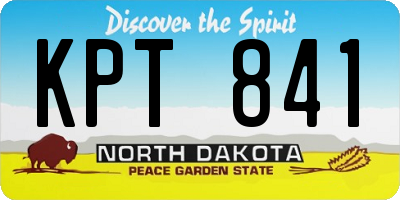 ND license plate KPT841