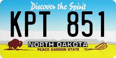 ND license plate KPT851