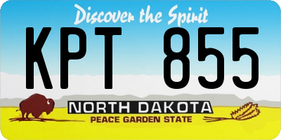 ND license plate KPT855