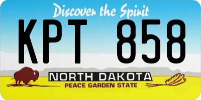 ND license plate KPT858