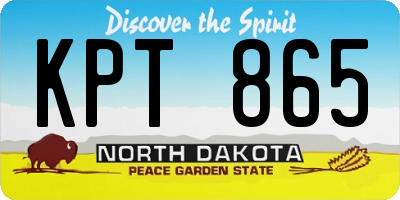 ND license plate KPT865