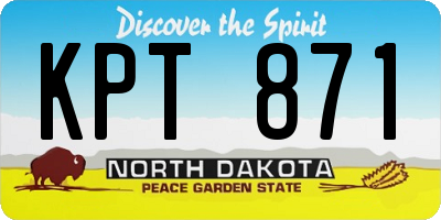 ND license plate KPT871