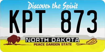 ND license plate KPT873