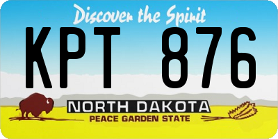 ND license plate KPT876