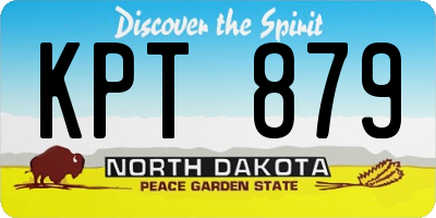 ND license plate KPT879