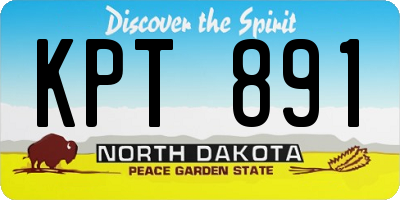 ND license plate KPT891