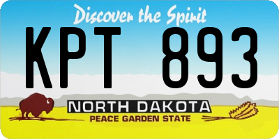 ND license plate KPT893