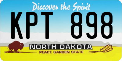 ND license plate KPT898