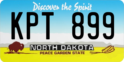 ND license plate KPT899