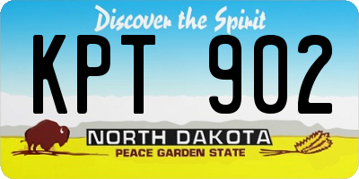 ND license plate KPT902