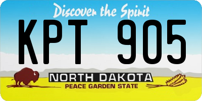 ND license plate KPT905
