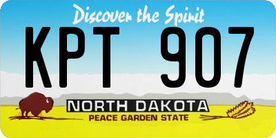 ND license plate KPT907