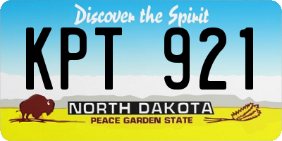 ND license plate KPT921
