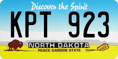 ND license plate KPT923