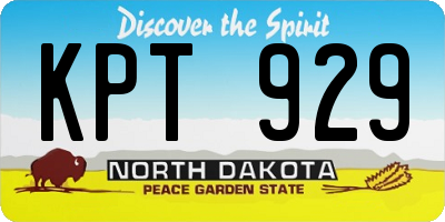 ND license plate KPT929
