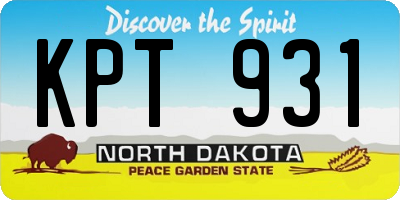 ND license plate KPT931