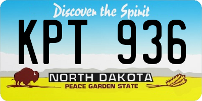 ND license plate KPT936