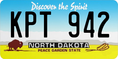 ND license plate KPT942