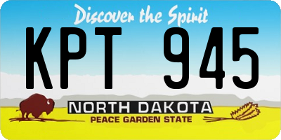 ND license plate KPT945