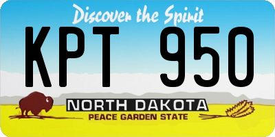 ND license plate KPT950