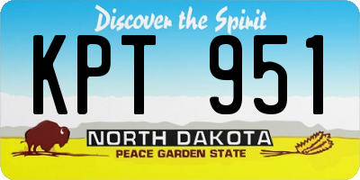 ND license plate KPT951
