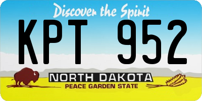 ND license plate KPT952