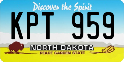 ND license plate KPT959
