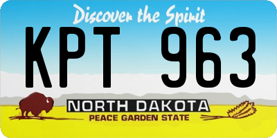 ND license plate KPT963